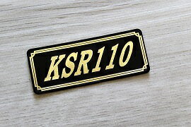 E-79-3 KSR110 黒/金 オリジナルステッカー タンク テールカウル 外装 サイドカバー アンダーカウル ビキニカウル ロケットカウル フェンダー スクリーン 等に KAWASAKI カワサキ KSR110