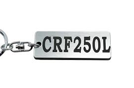 A-671-2 CRF250L アクリル製 銀黒 シルバー2重リングオリジナルキーホルダー ホンダ マフラー ハンドル 外装 ミラー カスタム パーツ 等のアクセサリー