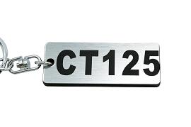 Rakuten - A-677-2 CT125 アクリル製 銀黒 シルバー2重リングオリジナルキーホルダー ホンダ マフラー ハンドル 外装 ミラー カスタム パーツ 等のアクセサリー