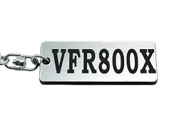 A-685-2 VFR800X アクリル製 銀黒 シルバー2重リングオリジナルキーホルダー ホンダ マフラー ハンドル 外装 ミラー カスタム パーツ 等のアクセサリー