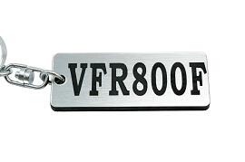 A-686-2 VFR800F アクリル製 銀黒 シルバー2重リングオリジナルキーホルダー ホンダ マフラー ハンドル 外装 ミラー カスタム パーツ 等のアクセサリー