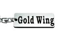 A-696-2 Gold Wing アクリル製 銀黒 シルバー2重リングオリジナルキーホルダー ホンダ ゴールドウイング1500 ゴールドウイング1800 GL1500 GL1000 GL1800 マフラー ハンドル 外装 ミラー カスタム パーツ 等のアクセサリー(2)