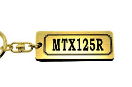 AA-6-1 MTX125R アクリル製 金黒 ゴールド2重リング キーホルダー ホンダ マフラー ハンドル 外装 ミラー カスタム パーツ 等のアクセサリー