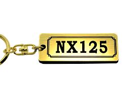 Rakuten - AA-11-1 NX125 アクリル製 金黒 ゴールド2重リング キーホルダー ホンダ マフラー ハンドル 外装 ミラー カスタム パーツ 等のアクセサリー