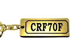 AA-197-1 CRF70F アクリル製 金黒 ゴールド2重リング キーホルダー ホンダ マフラー ハンドル 外装 ミラー カスタム パーツ 等のアクセサリー