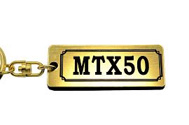 AA-202-1 MTX50 アクリル製 金黒 ゴールド2重リング キーホルダー ホンダ マフラー ハンドル 外装 ミラー カスタム パーツ 等のアクセサリー