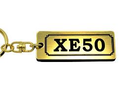 AA-210-1 XE50 アクリル製 金黒 ゴールド2重リング キーホルダー ホンダ マフラー ハンドル 外装 ミラー カスタム パーツ 等のアクセサリー
