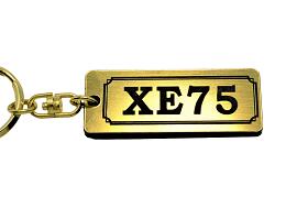 AA-211-1 XE75 アクリル製 金黒 ゴールド2重リング キーホルダー ホンダ マフラー ハンドル 外装 ミラー カスタム パーツ 等のアクセサリー