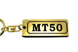 AA-255-1 MT50 アクリル製 金黒 ゴールド2重リング キーホルダー ホンダ マフラー ハンドル 外装 ミラー カスタム パーツ 等のアクセサリー