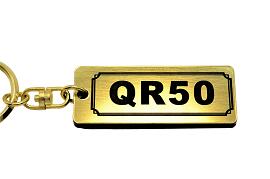 AA-263-1 QR50 アクリル製 金黒 ゴールド2重リング キーホルダー ホンダ マフラー ハンドル 外装 ミラー カスタム パーツ 等のアクセサリー