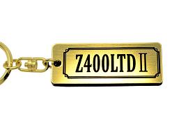 AA-280-1 Z400LTD2 アクリル製 金黒 ゴールド2重リング キーホルダー カワサキ マフラー ハンドル 外装 カスタム パーツ 等のアクセサリー