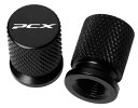 S-2 PCX 黒 PCX125 PCX150 PCX160 JF28 JF56 JF81 JK05 KF12 KF18 KF30 KF47 エアーバルブキャップ パーツ カスタム部品