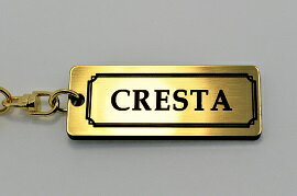 A-409-1 CRESTA アクリル製 金黒 2重リングオリジナルキーホルダー トヨタ クレスタ 71 100 90 51 61 パーツ