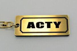 A-444-1 ACTY アクリル製 金黒 2重リングオリジナルキーホルダー ホンダ アクティ ha3 ha4 ha9 ha1 前..
