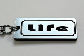 乐天商城 - A-452-2 Life アクリル製 銀黒 2重リングオリジナルキーホルダー ホンダ ライフ jb5 360 前期 後期 パーツ