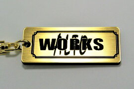 A-465-1 ALTOWORKS アクリル製 金黒 2重リングオリジナルキーホルダー スズキ アルトワークス ha36s ha21s cr22s カスタム パーツ