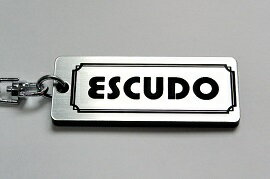 A-469-2 ESCUDO アクリル製 銀黒 2重リングオリジナルキーホルダー スズキ エスクード ye21s ta01 tda4w カスタム パーツ