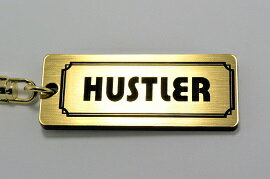 A-472-1 HUSTLER アクリル製 金黒 2重リングオリジナルキーホルダー スズキ ハスラー カスタム パーツ