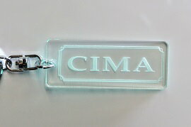 A-489-3 CIMA アクリル製 ガラス調 2重リングオリジナルキーホルダー 日産 シーマ Y30 Y31 Y30 Y32 Y33 Y34 カスタム パーツ
