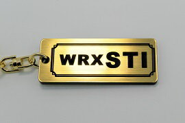 A-506-1 WRXSTI アクリル製 金黒 2重リングオリジナルキーホルダー スバル カスタム パーツ