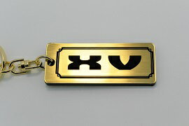 A-508-1 XV アクリル製 金黒 2重リングオリジナルキーホルダー スバル カスタム パーツ 部品