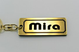 A-517-1 Mira アクリル製 金黒 2重リングオリジナルキーホルダー ダイハツ ミラ l200 l275 ターボ ジーノ l500 l502s l512 カスタム パーツ