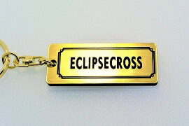 A-549-1 ECLIPSECROSS アクリル製 金黒 2重リングオリジナルキーホルダー 三菱 エクリプスクロス phev 前期 後期 カスタム パーツ