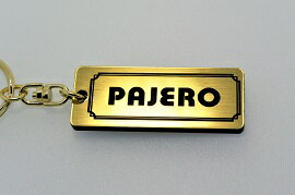 乐天商城 - A-558-1 PAJERO アクリル製 金黒 2重リングオリジナルキーホルダー 三菱 パジェロ v98 l v26 v45 v73 v70 前期 後期 カスタム パーツ