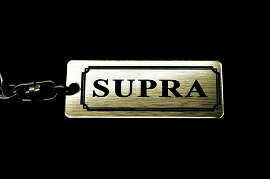 Rakuten - A-565-1 SUPRA アクリル製 金黒 2重リングオリジナルキーホルダー トヨタ スープラ 70 80 90 前期 後期 カスタム パーツ