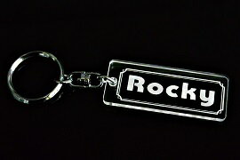 A-634 Rocky アクリル製 クリア 2重リングオリジナルキーホルダー ダイハツ ロッキー 前期 後期 カスタム パーツ