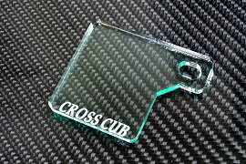 乐天商城 - J-52-1 CROSSCUB ガラス調 自賠責ステッカープレート アクリル製 5mm 自賠責プレート フェンダーレス ホンダ クロスカブ50 クロスカブ110