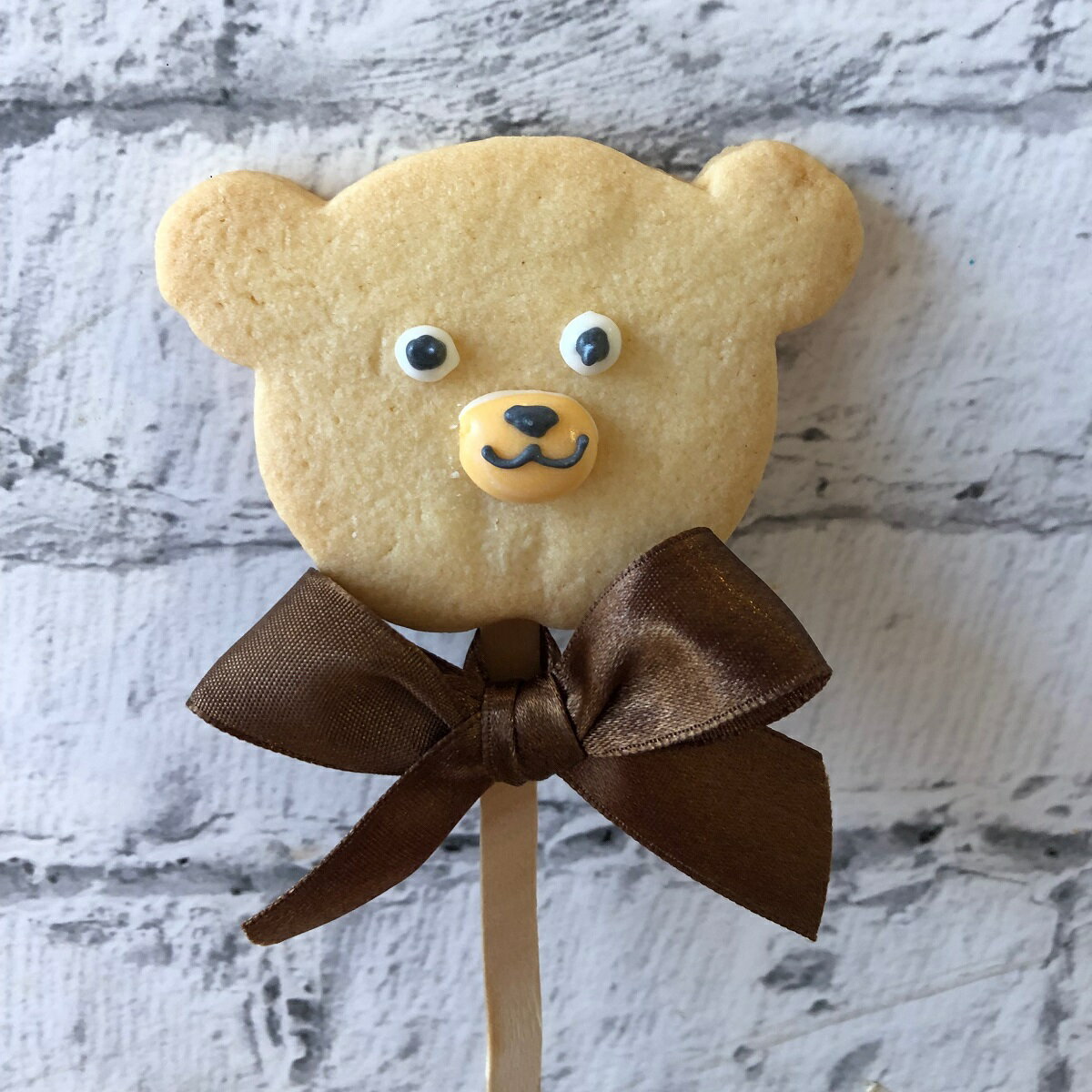 クマさんクッキー1本入りギフト　アイシングクッキー　プチギフト　チョコレートクッキー 発表会　焼き菓子　クマ　プレゼント　お返しギフト　くま　クッキー