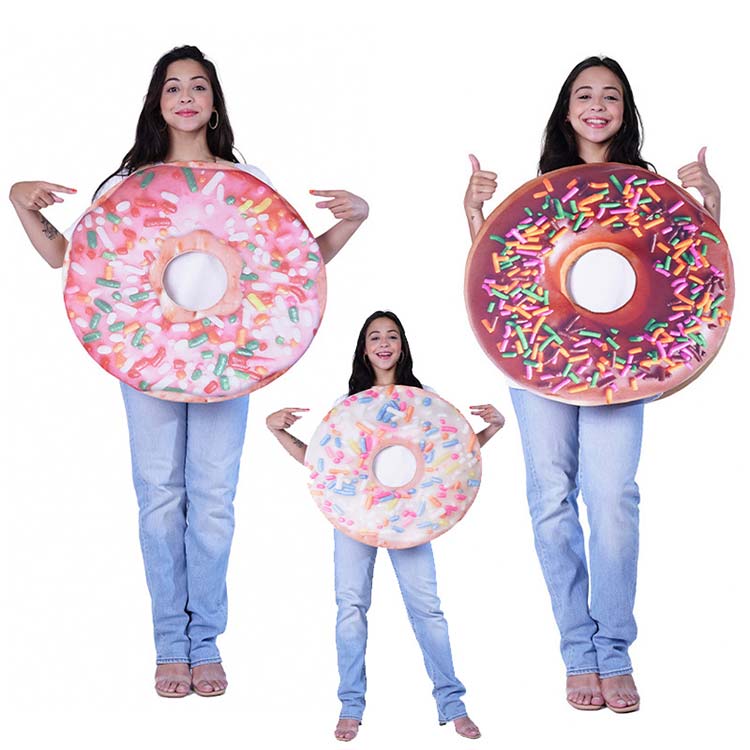 送料無料 ハロウィン衣装 大人用 女性用 男性用 食べ物 ドーナツ 男女兼用ユニセックス コスプレ衣装 コスチューム 仮装 ハロウィン 衣装 レディース ガール...
