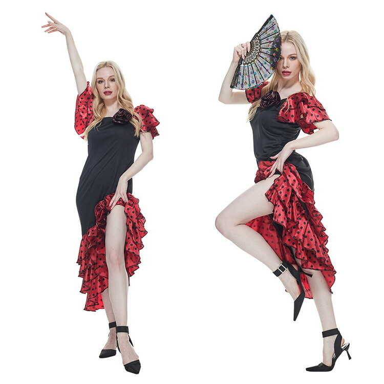 フラメンコ ハロウィン コスプレ ハロウィン 仮装 大人 ハロウィン衣装 コスプレ衣装 レディース ハロウィーン 衣装 ガールズ 大人用 女性用 パーティー c...
