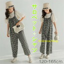 2点セットオーバーオール パンツ女の子 キッズ tシャツ トップス 夏 サロペット ゆったり ソ ワークパンツ 作業服 カジュアル ワークマン 作業ズボン オー...