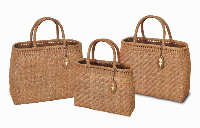 山葡萄（やまぶどう）沢皮（さわかわ）内布付 かぶせ ハンドメイド かごバック【小・中・大】