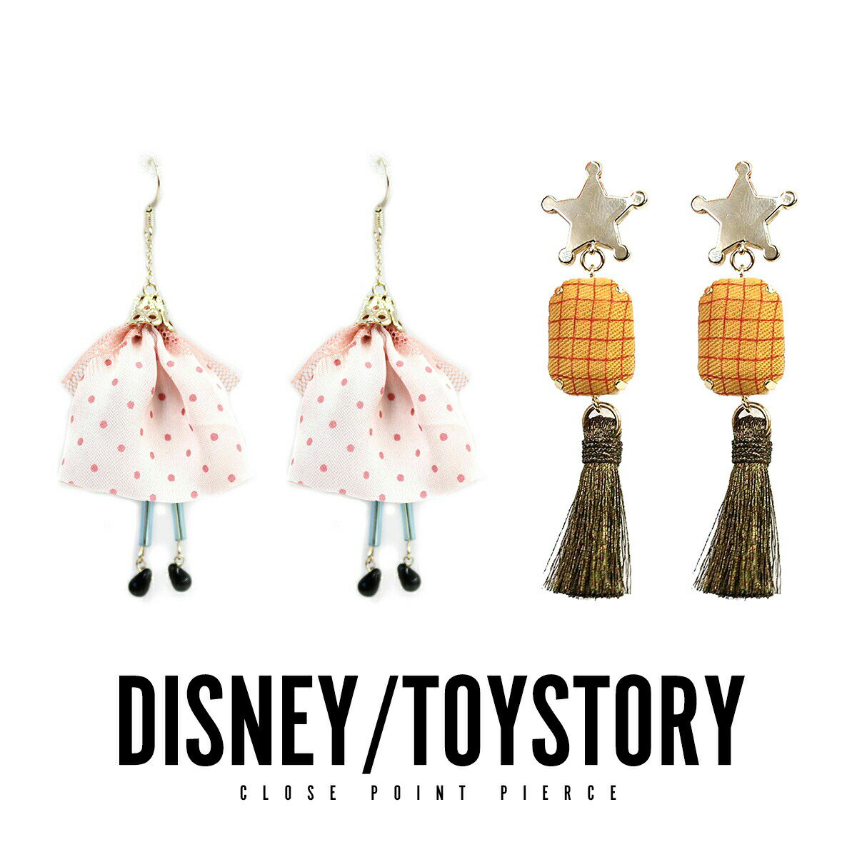 ピアス イヤリング レディース アクセサリー トイストーリー グッズ ウッディ ボー・ピープ アコモデ ディズニー accommode ピクサー イエロー アイ...