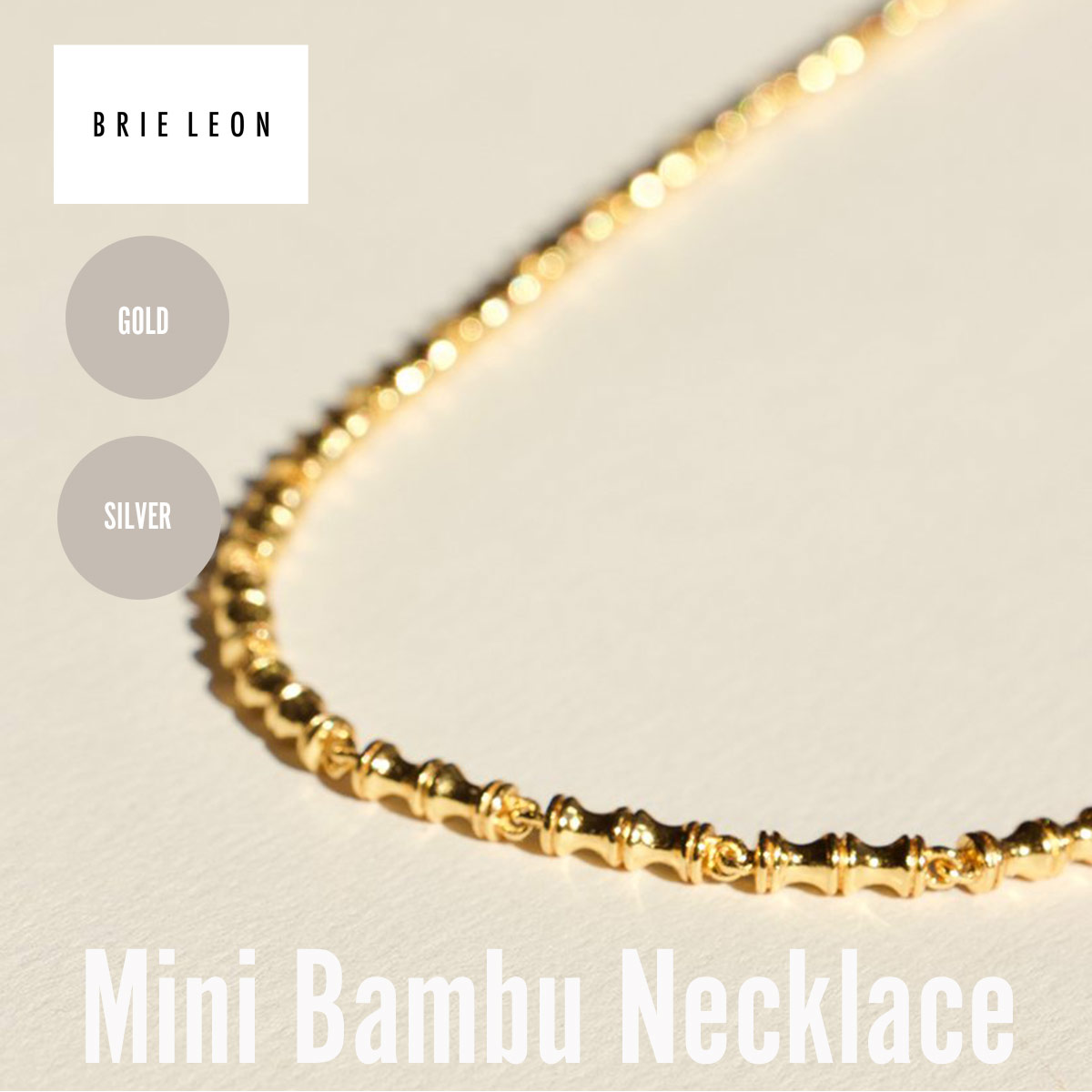 【スーパーSALE⇒30%OFF】 BRIELEON ネックレス レディース ゴールド シルバー シンプル チェーン ブリーレオン トレンド 竹 Bambu プ...