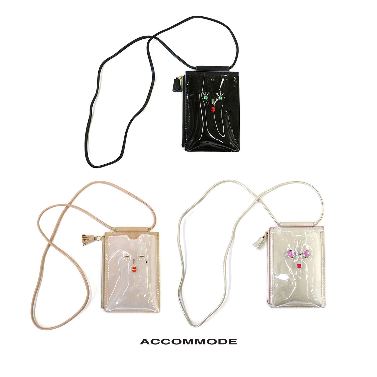 乐天商城 - 【SALE⇒30%OFF】 スマホポシェット スマホポーチ スマホバッグ レディース ショルダー かわいい おしゃれ XB1831 スマホケース 全機種対応 iphone スマホ ポシェット accommode アコモデ バッグ