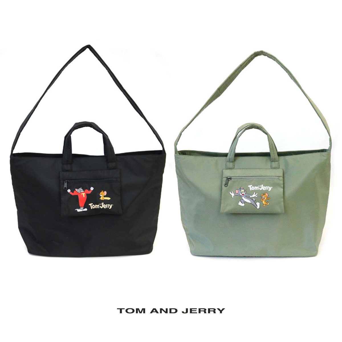 トムとジェリー トートバッグ レディース アクティブビッグユーティリティトート ショルダーバッグ トム ジェリー ヨガマット かわいい キャラクター 通勤 通学バッグ 小物 GIFT