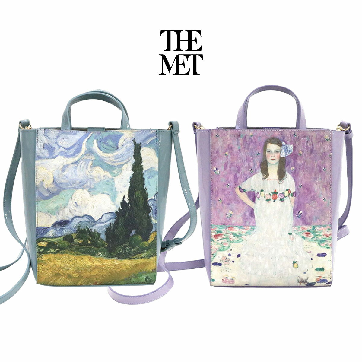 【SALE⇒50%OFF】 ショルダーバッグ レディース アコモデ THE MET DI192 グラフィックエナメルミニショルダー ミニショルダー アート ゴッホ クリムト ニューヨーク メトロポリタン美術館 ショルダーバッグ 通勤 通学 お買い物 ギフト 新着商品