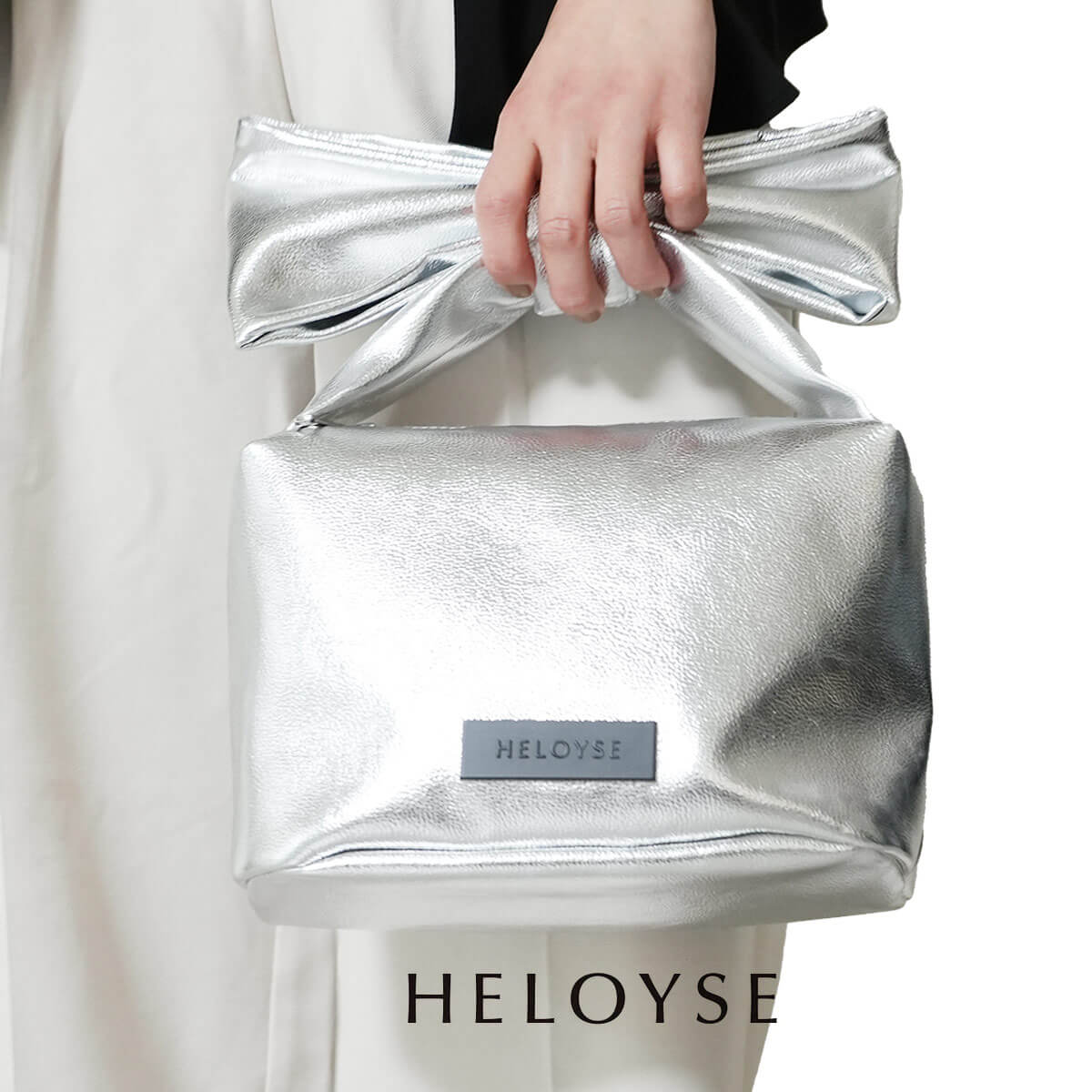 Rakuten - ハンドバッグ バッグ レディース H-305 HELOYSE エロイーズ リボン 型 baggu メタリック 手持ち リボンハンドル かわいい 大人 GIFT 新着商品