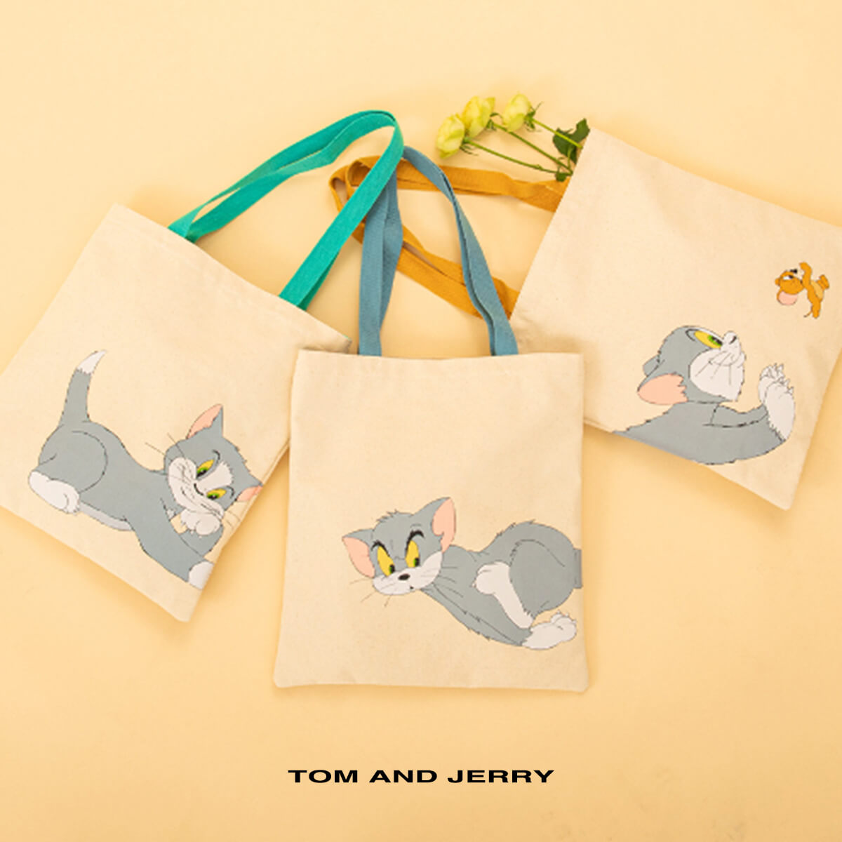 Rakuten - トムとジェリー トートバッグ レディース W-TJ1411 トムジェリ レトロ トート キャンバス バッグ キャラクター キャラ グッズ トム ジェリー サブバッグ 肩がけ かわいい 軽量 通勤 通学 ギフト 新着商品