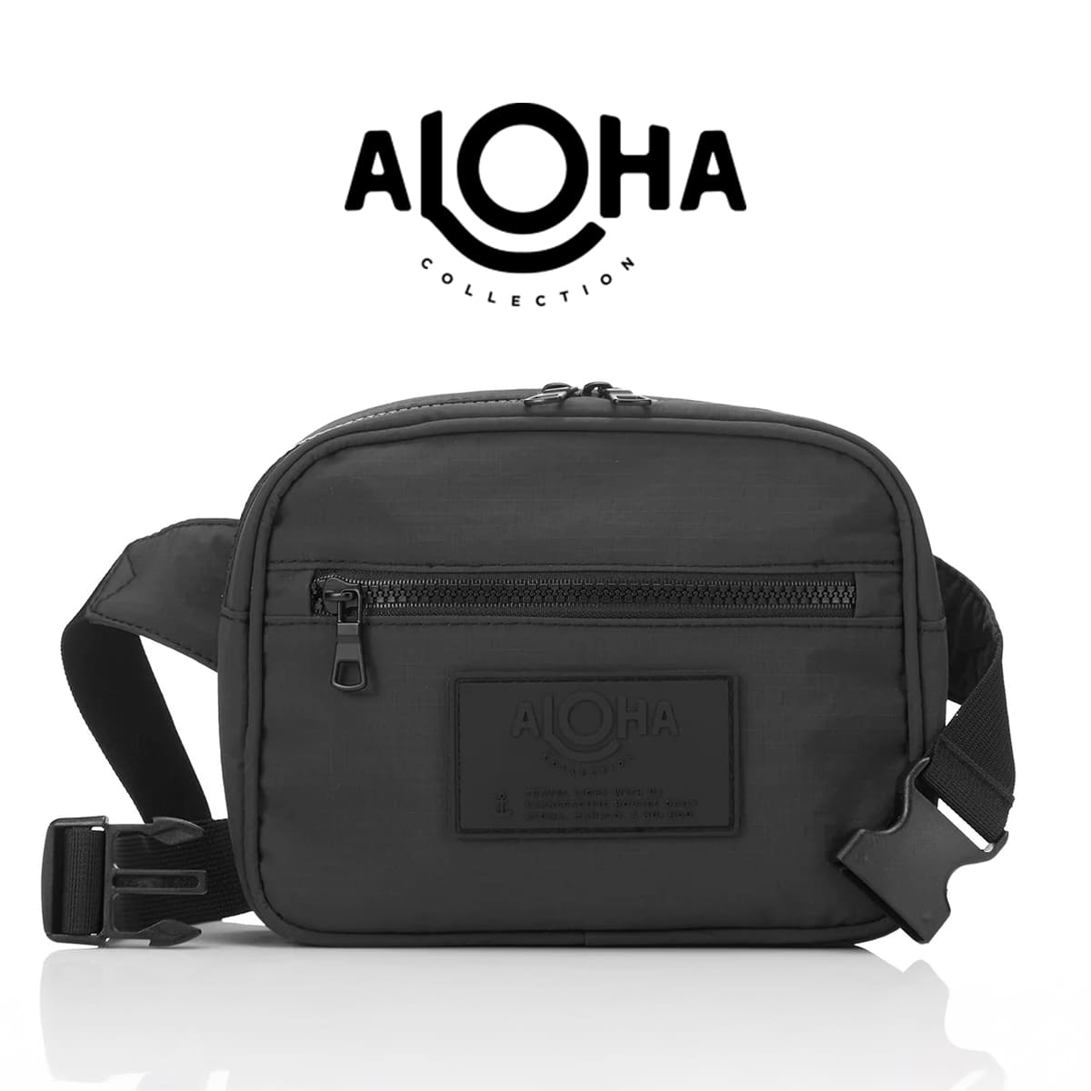 【LINE登録⇒クーポン配布中】アロハコレクション ボディバッグ 撥水 軽量 ウェストポーチ ユニセックス 黒 ナイロン アウトドア ハワイ レジャー 旅行 ヨガ フィットネス エコ サステナブル ALOHA 正規品 NHPNY200 新着商品