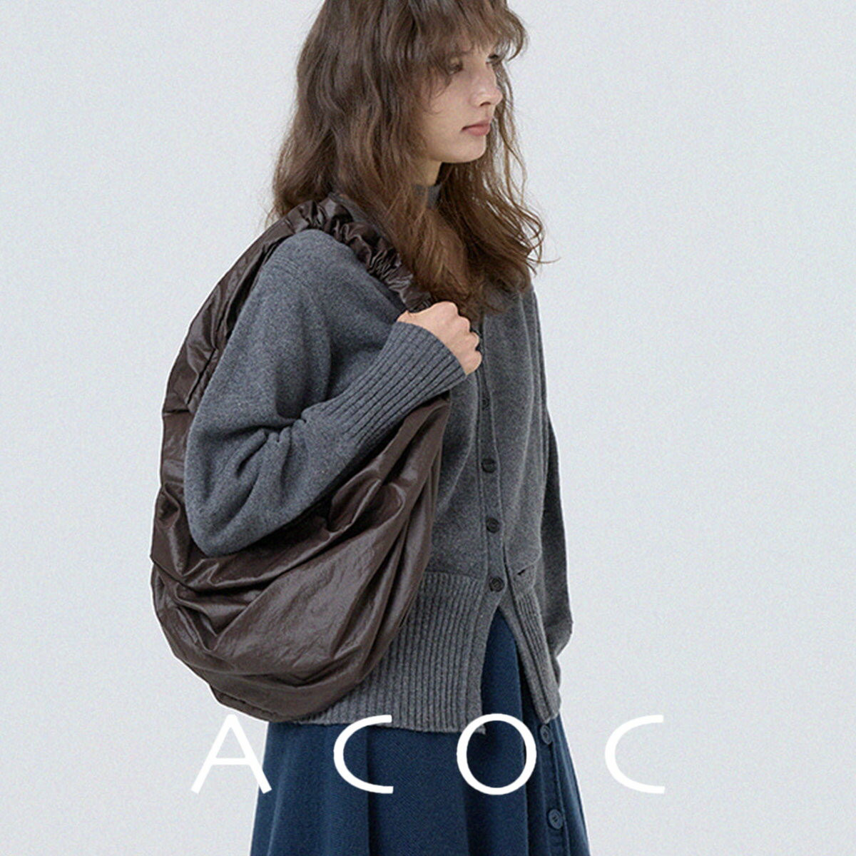 Rakuten - ワンショルダー バッグ レディース ACOC アコック Glossy Mid Tangle Twist Bag ボディバッグ ショルダーバッグ アコック アコーク 2way グロッシー トレンド 新着商品