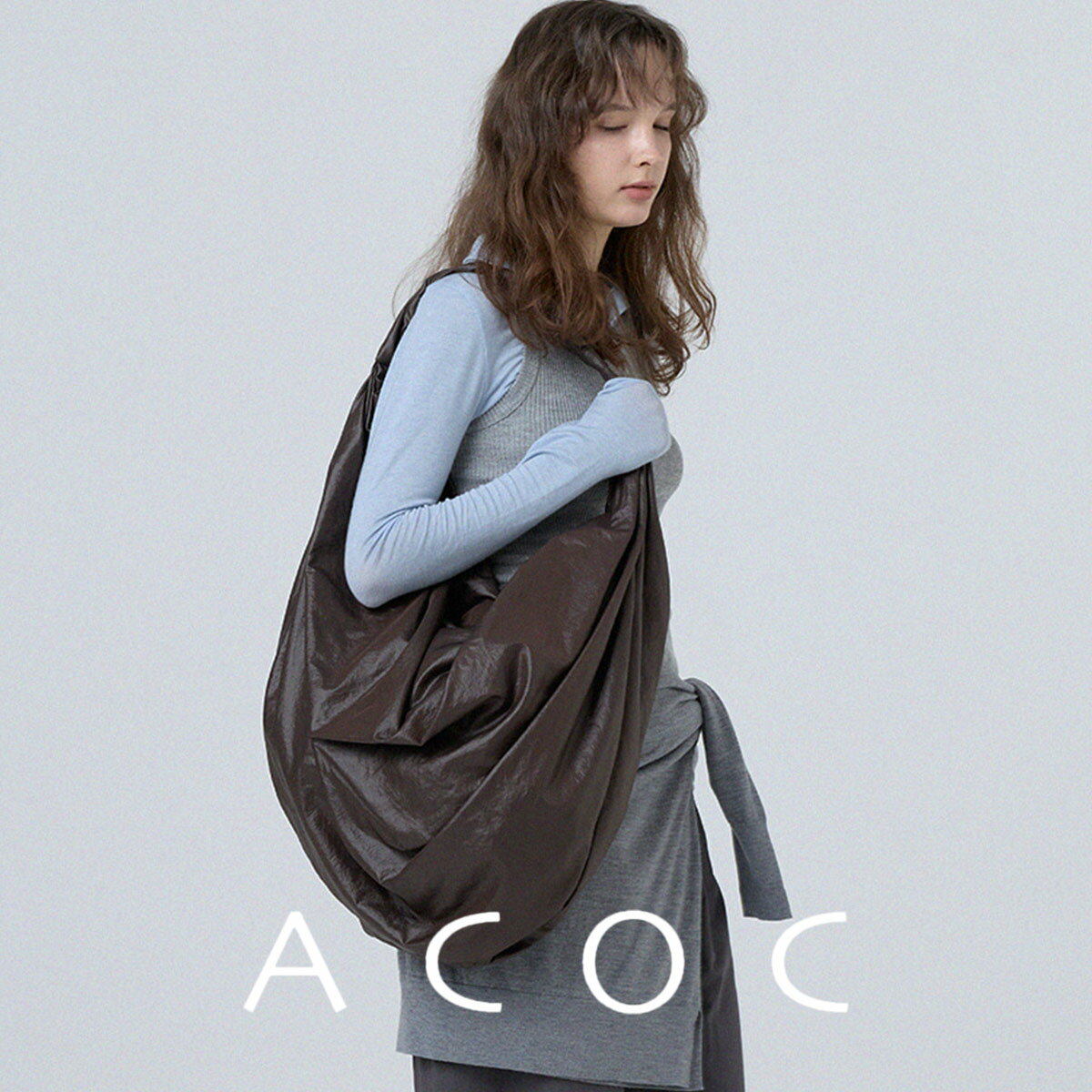Rakuten - 【スーパーSALE限定30％OFF】 ワンショルダー バッグ レディース ACOC アコック Glossy Large Tangle Twist Bag ボディバッグ ショルダーバッグ アコック アコーク 2way グロッシー トレンド 新着商品