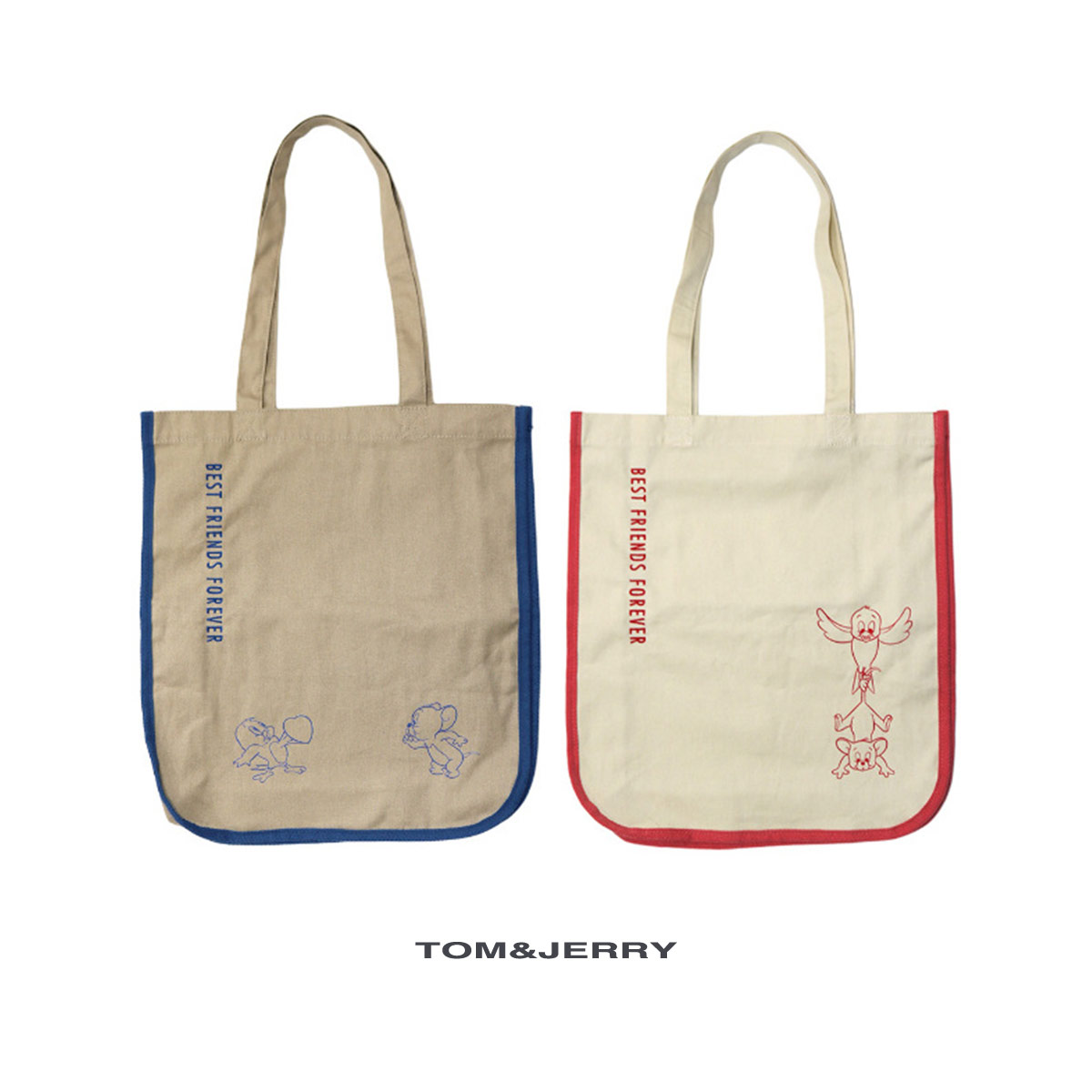 Rakuten - トムとジェリー トートバッグ レディース トート バッグ ショルダー カナリア ダイカット かわいい キャラクター A4サイズ 内ポケット 小物 パスケース ギフト プレゼント 通勤 通学
