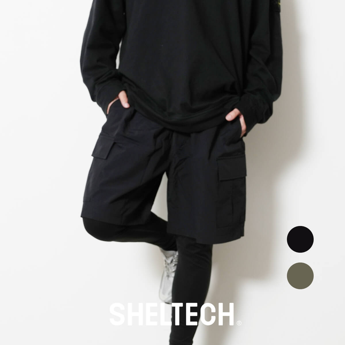 Rakuten - ショートパンツ レディース メンズ ユニセックス SHELTECH シェルテック SHL25SS007 カーゴショーツ パンツ ズボン 無地 吸汗速乾 軽量 紫外線カット UPF50+ 遮熱 冷感 男女兼用 新着商品