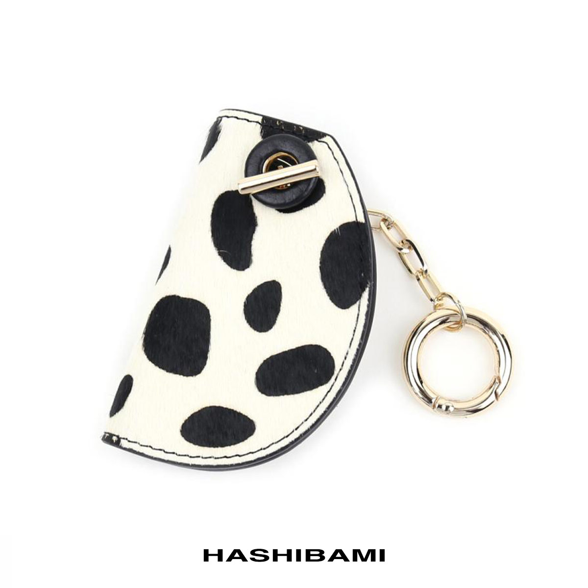 Rakuten - ハシバミ キーケース レディース Ha-2206-004 HASHIBAMI 鍵 バッグチャーム キーホルダー カウヘアー マンテルキーリング 本革 レザー 大人 お買い物 アウトドア 新着商品