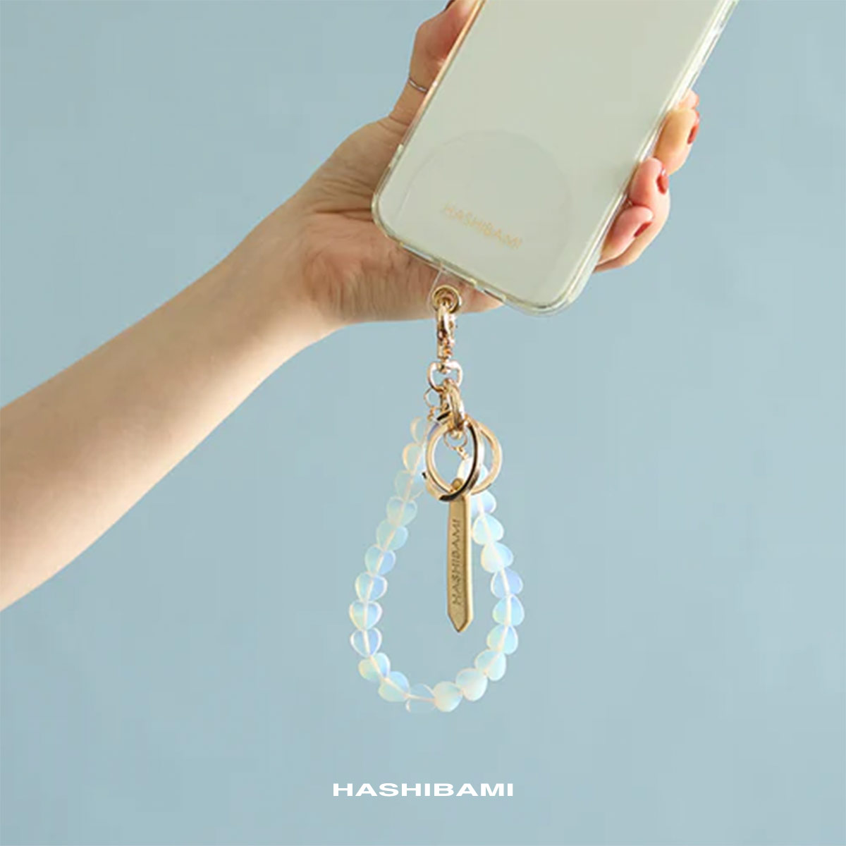【LINE登録⇒クーポン配布中】 ハシバミ スマホストラップ ハート レディース Ha-2500-200 スマホハンドストラップ 手首 携帯ストラップ ストーン 天然石 ブレスレット かわいい 全機種対応 アクセサリー Hashibami 新着商品